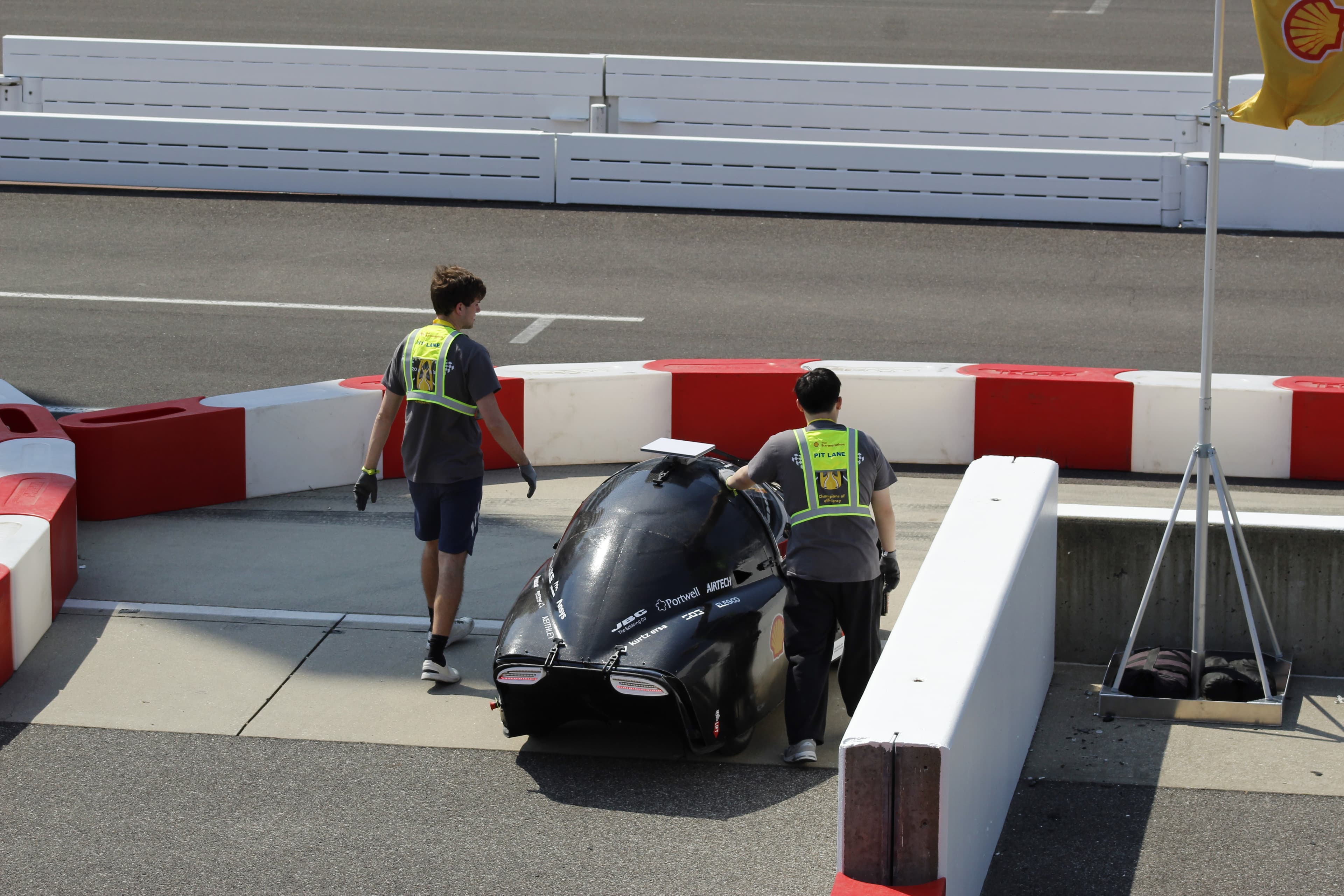 Cornell Electric Vehicles car at competition